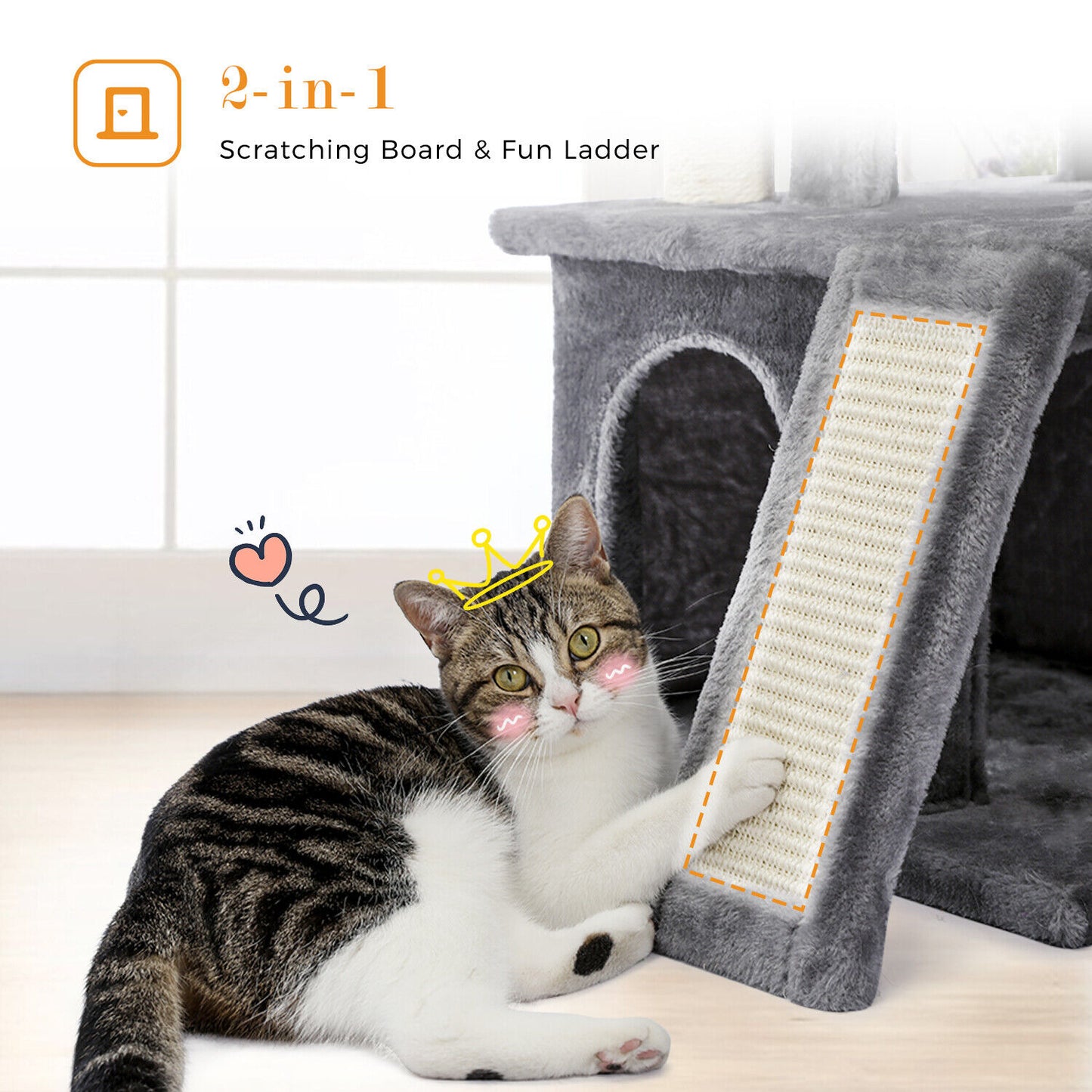 PAWZ Road Cat Tree Tower Condo Scratching Post Scratcher House for Large Cats