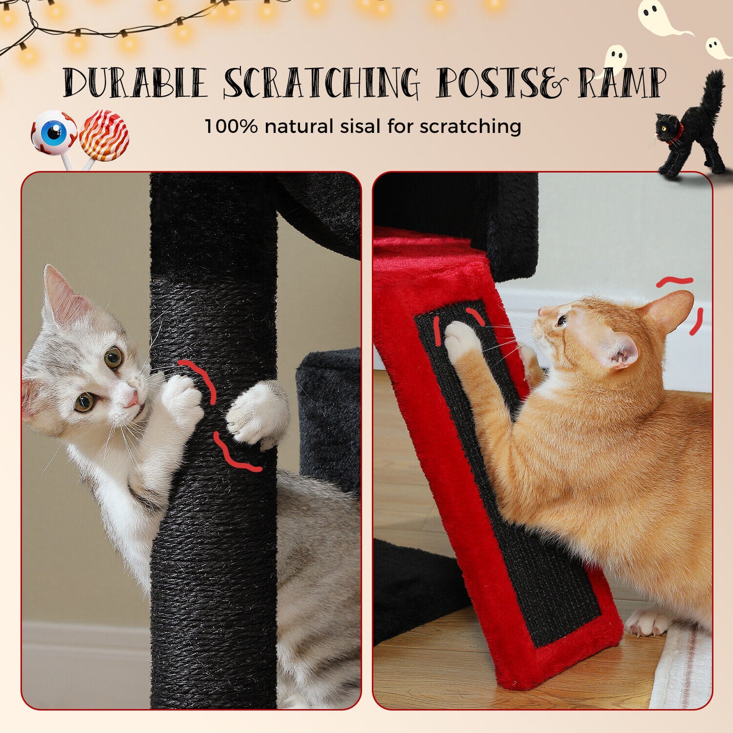 PAWZ Road Cat Tree Tower Condo Scratching Post Scratcher House for Large Cats