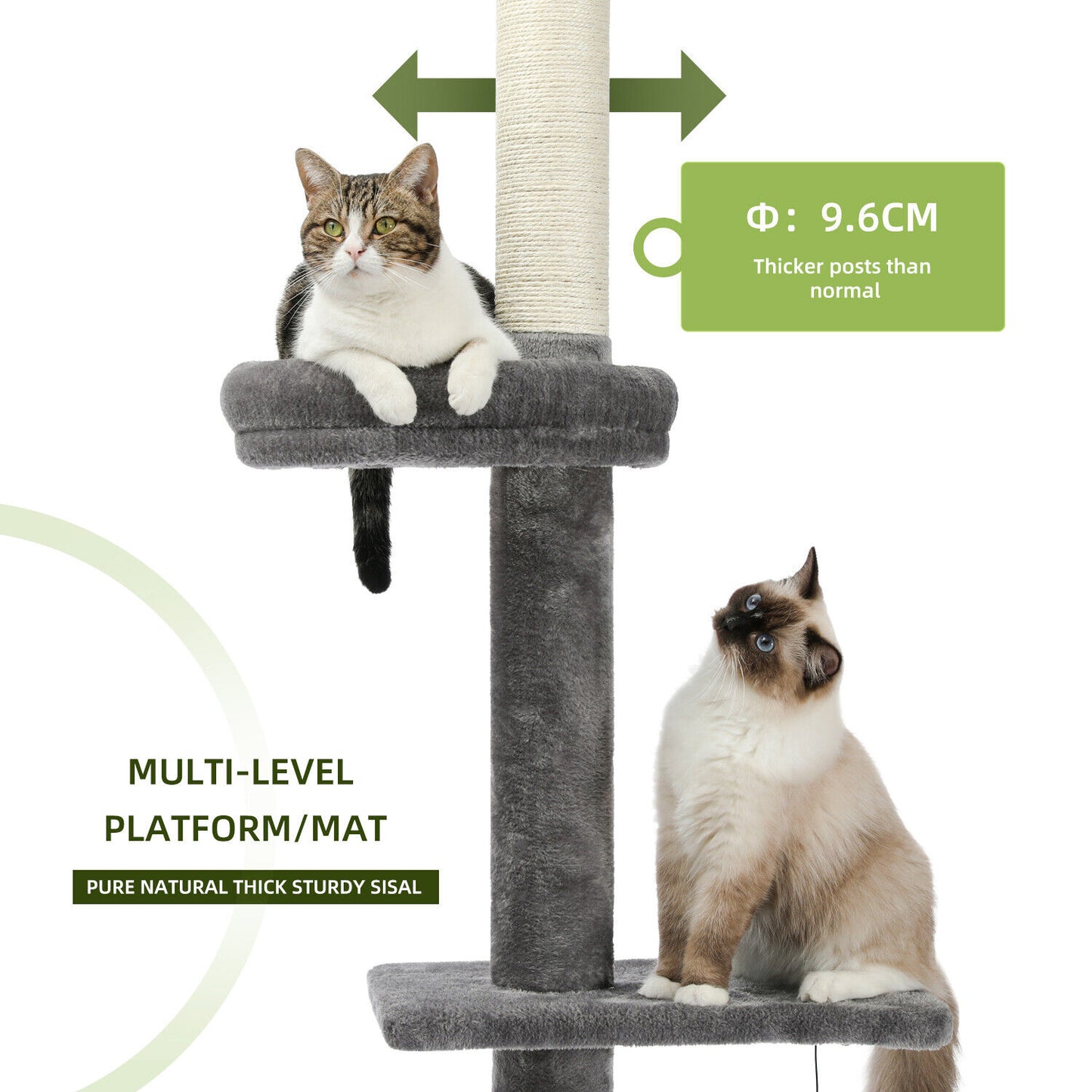PAWZ Road Cat Tree Tower Condo Scratching Post Scratcher House for Large Cats