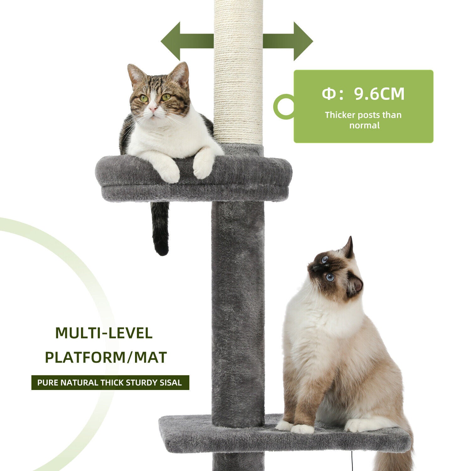 PAWZ Road Cat Tree Tower Condo Scratching Post Scratcher House for Large Cats