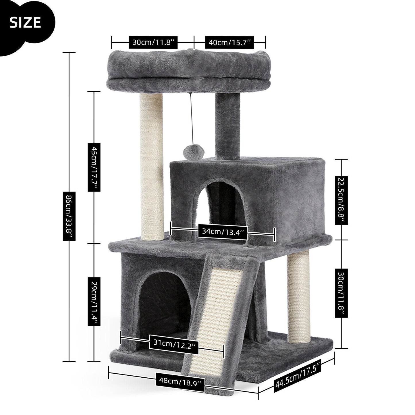 PAWZ Road Cat Tree Tower Condo Scratching Post Scratcher House for Large Cats