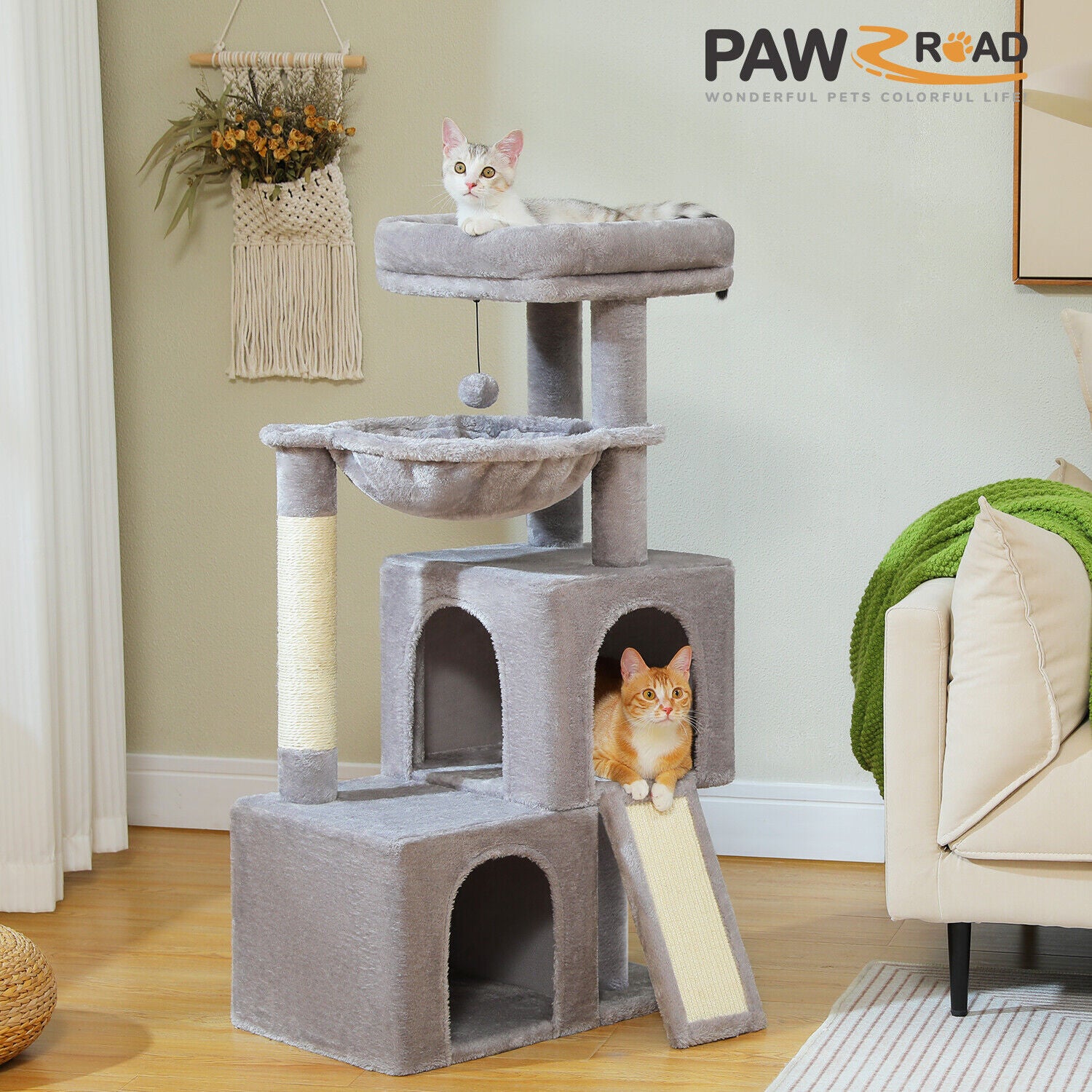 PAWZ Road Cat Tree Tower Condo Scratching Post Scratcher House for Large Cats