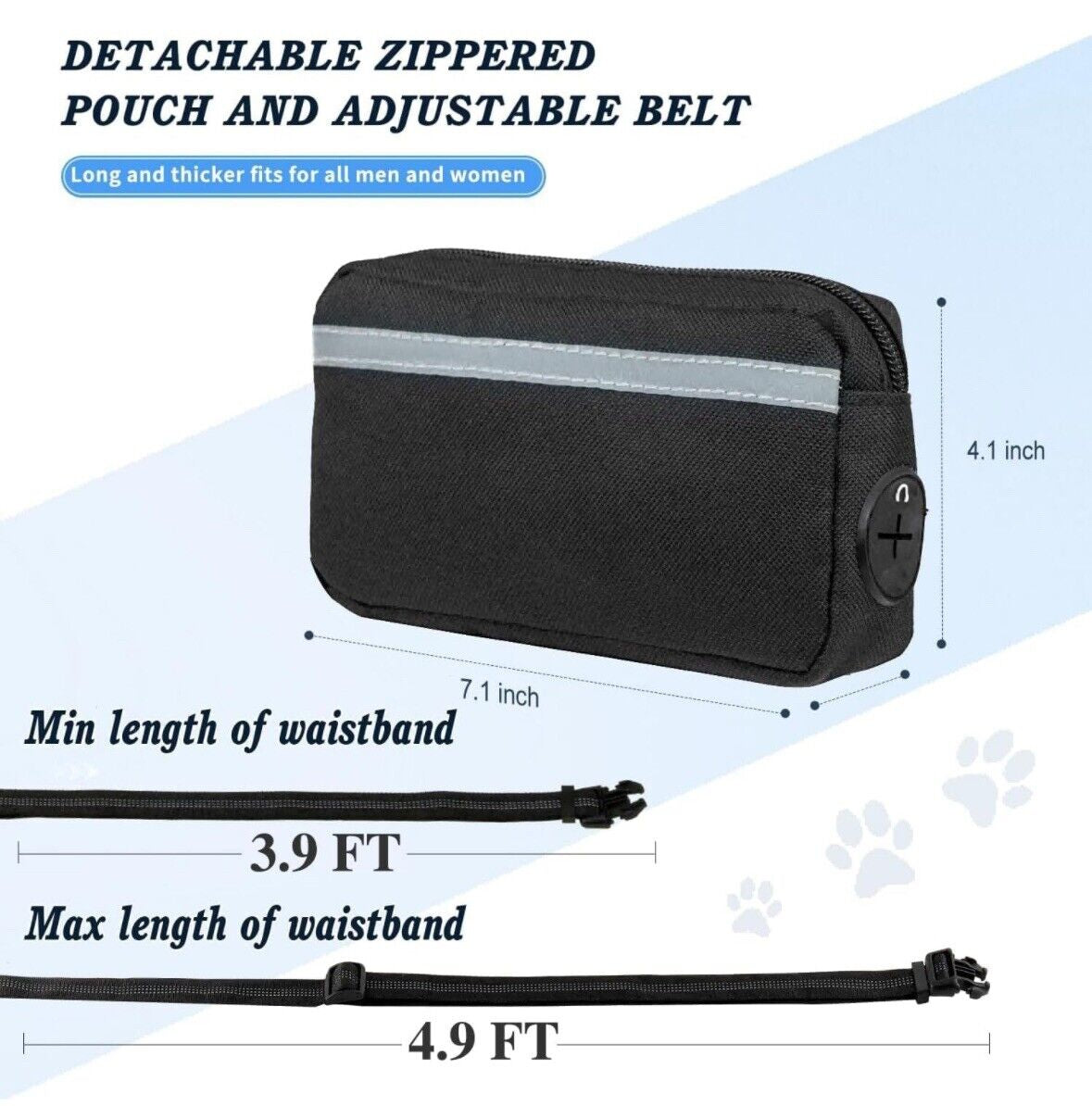 Hands Free Dog Leash with Zipper Pouch, Dual Padded Handles and Durable Bungee