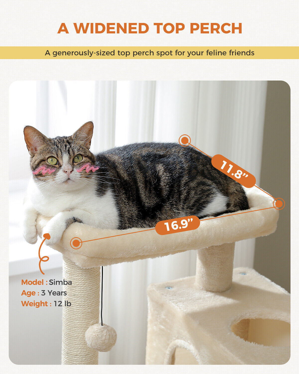 PAWZ Road Cat Tree Tower Condo Scratching Post Scratcher House for Large Cats