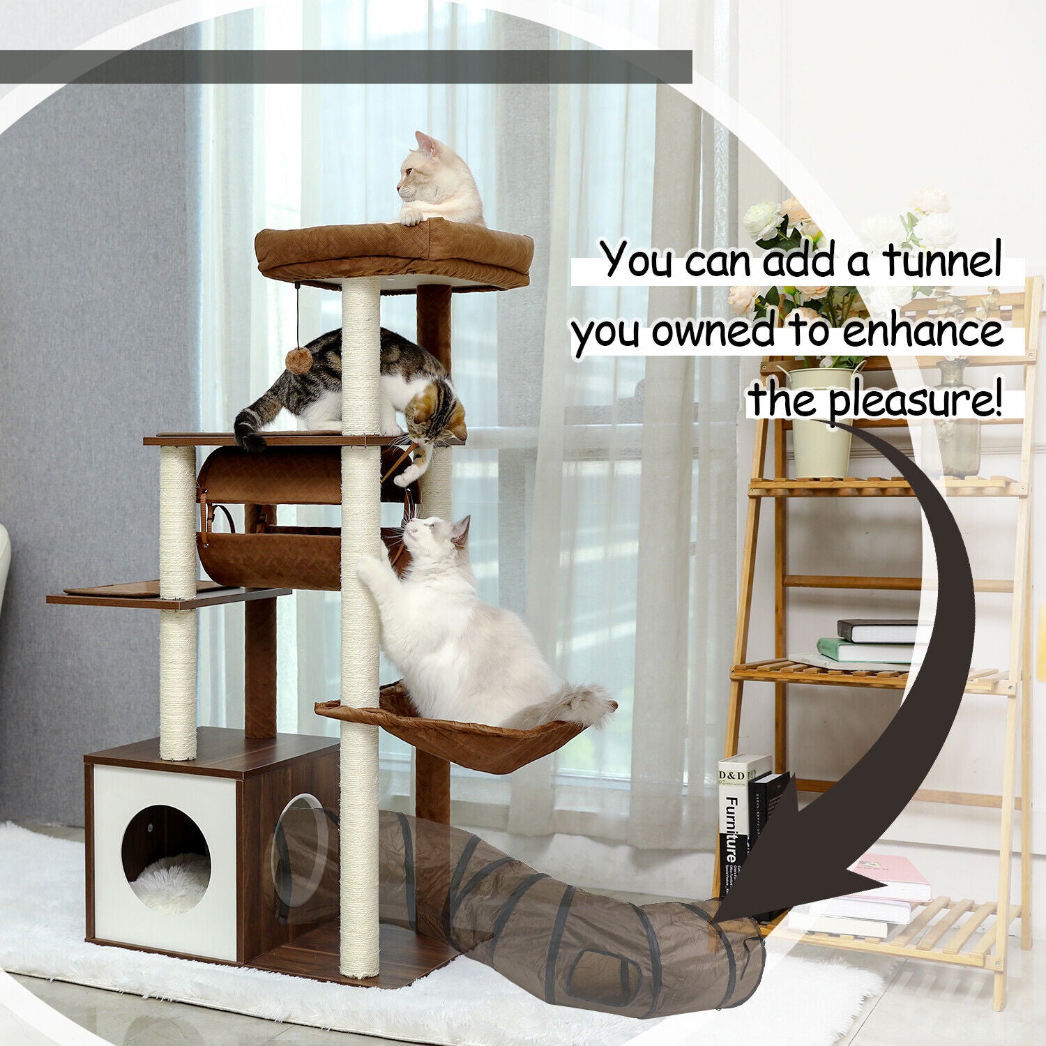 PAWZ Road Cat Tree Tower Condo Scratching Post Scratcher House for Large Cats