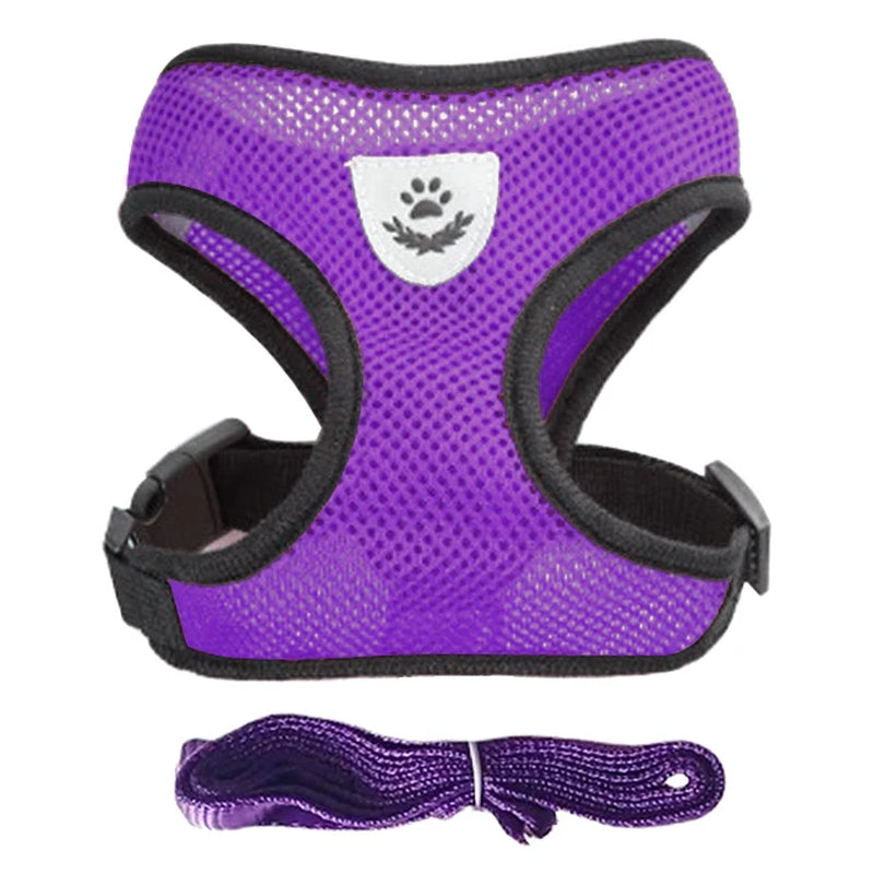 Cat Harness Leash Set for Small Dogs Adjustable Puppy Cat Harness Vest French Bulldog Chihuahua Pug Outdoor Walking Lead Leash