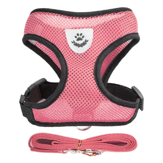 Cat Harness Leash Set for Small Dogs Adjustable Puppy Cat Harness Vest French Bulldog Chihuahua Pug Outdoor Walking Lead Leash