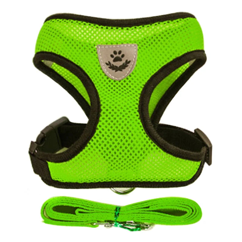 Cat Harness Leash Set for Small Dogs Adjustable Puppy Cat Harness Vest French Bulldog Chihuahua Pug Outdoor Walking Lead Leash