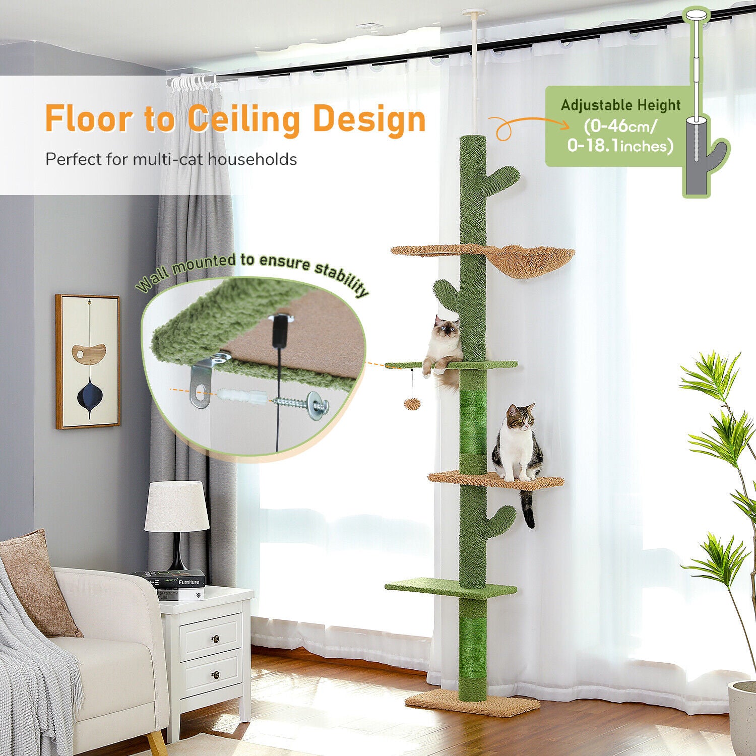 PAWZ Road Cat Tree Tower Condo Scratching Post Scratcher House for Large Cats