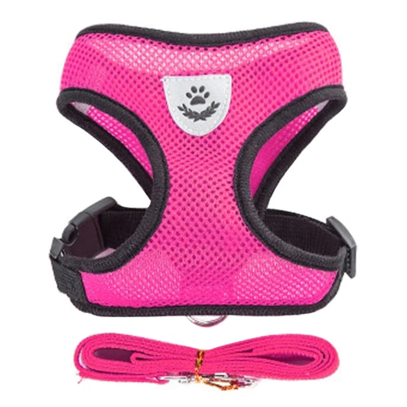 Cat Harness Leash Set for Small Dogs Adjustable Puppy Cat Harness Vest French Bulldog Chihuahua Pug Outdoor Walking Lead Leash