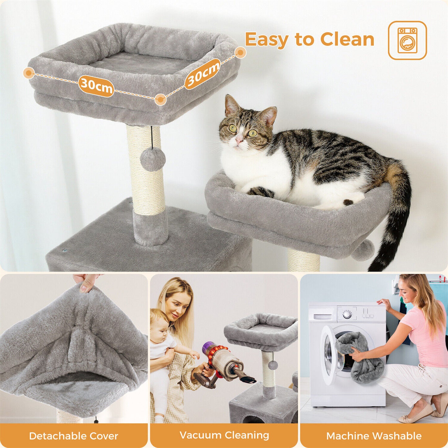 PAWZ Road Cat Tree Tower Condo Scratching Post Scratcher House for Large Cats