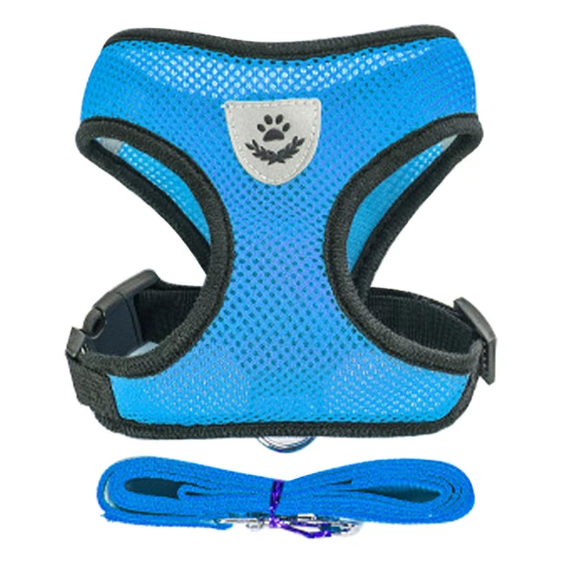 Cat Harness Leash Set for Small Dogs Adjustable Puppy Cat Harness Vest French Bulldog Chihuahua Pug Outdoor Walking Lead Leash