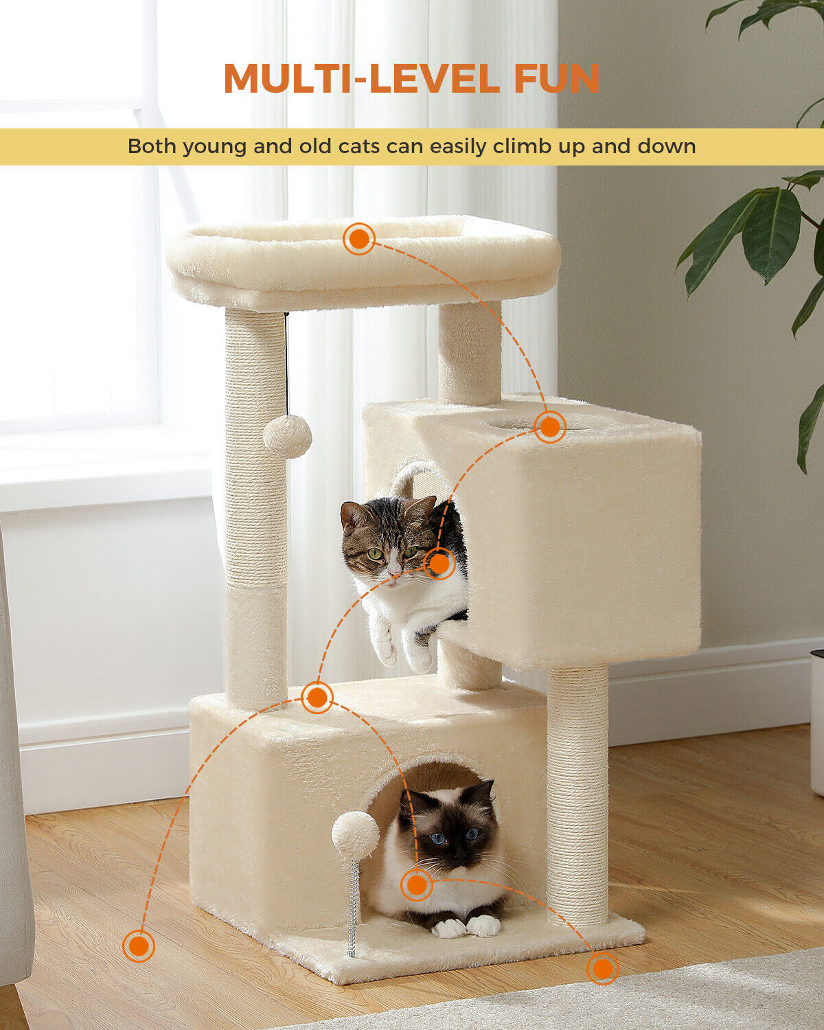 PAWZ Road Cat Tree Tower Condo Scratching Post Scratcher House for Large Cats