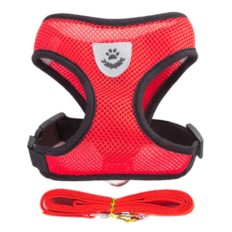 Cat Harness Leash Set for Small Dogs Adjustable Puppy Cat Harness Vest French Bulldog Chihuahua Pug Outdoor Walking Lead Leash