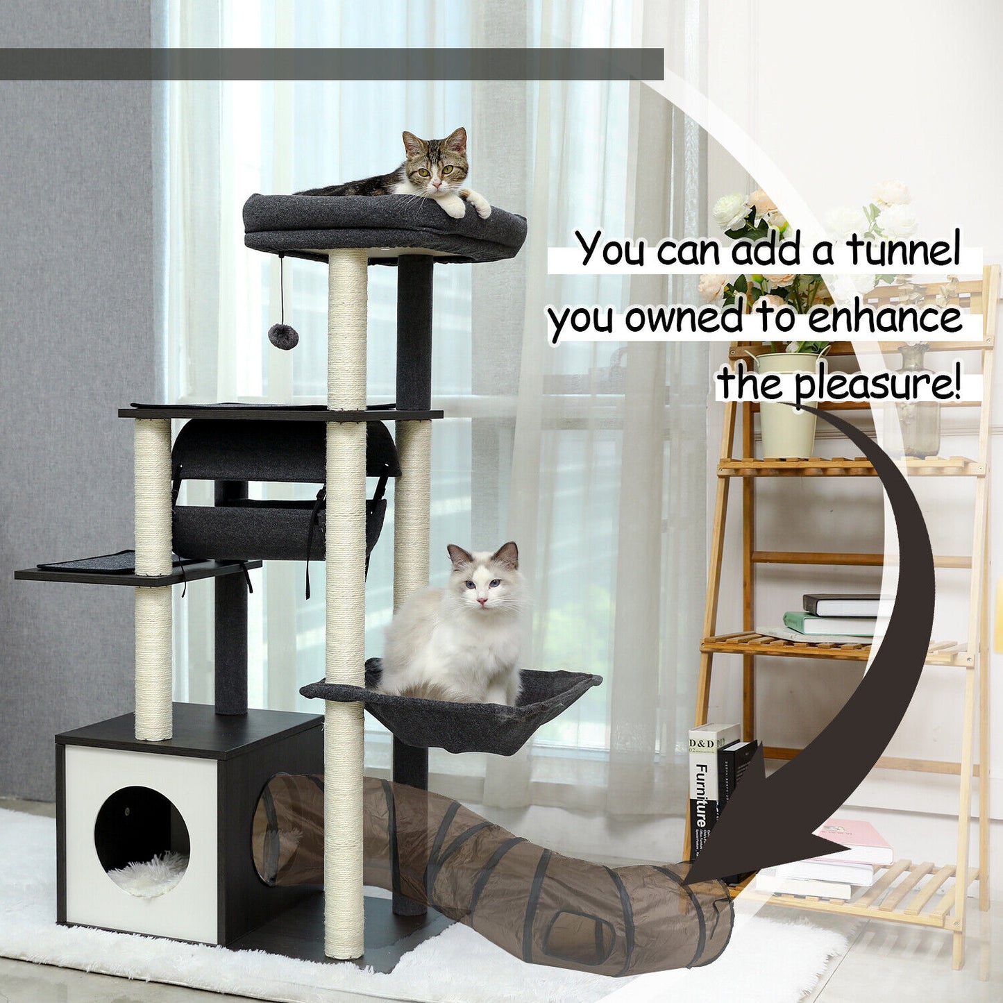 PAWZ Road Cat Tree Tower Condo Scratching Post Scratcher House for Large Cats
