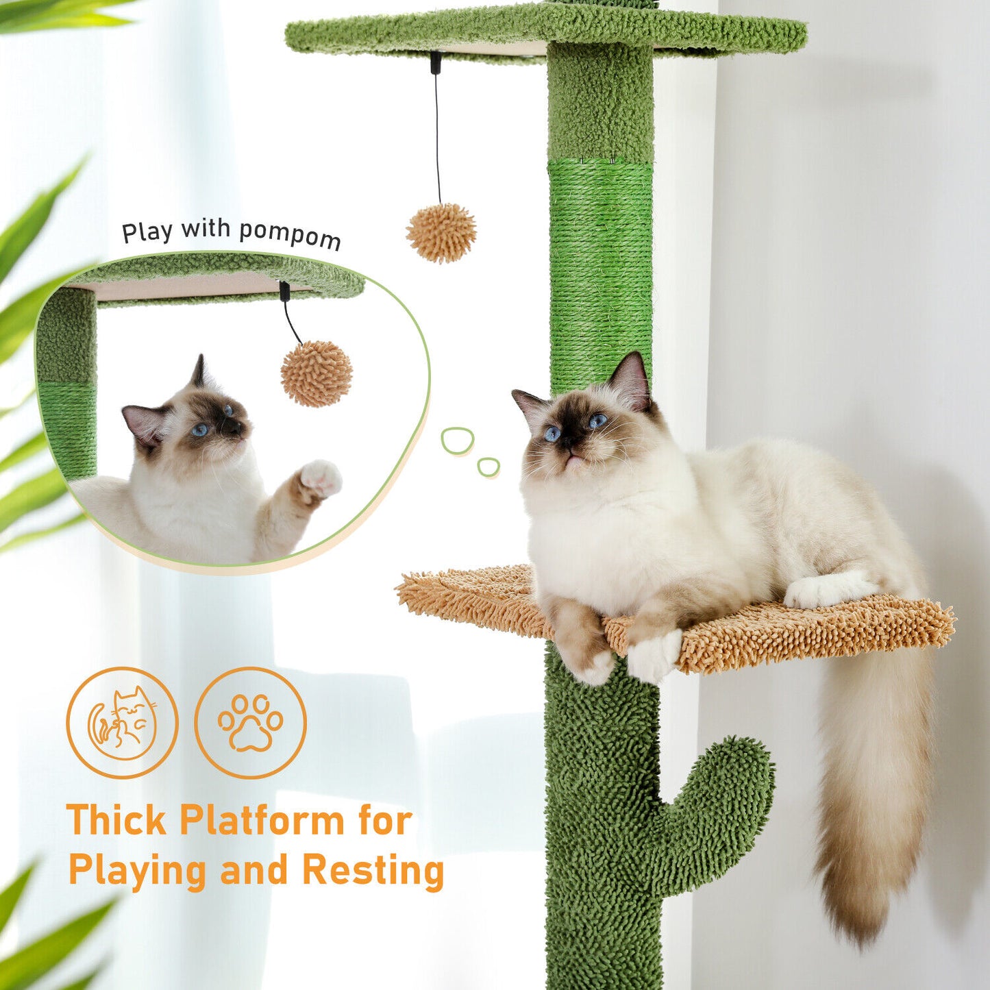 PAWZ Road Cat Tree Tower Condo Scratching Post Scratcher House for Large Cats
