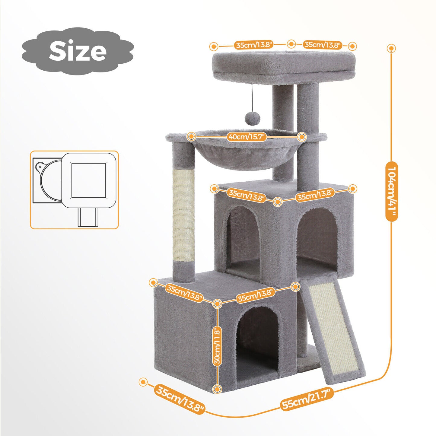 PAWZ Road Cat Tree Tower Condo Scratching Post Scratcher House for Large Cats