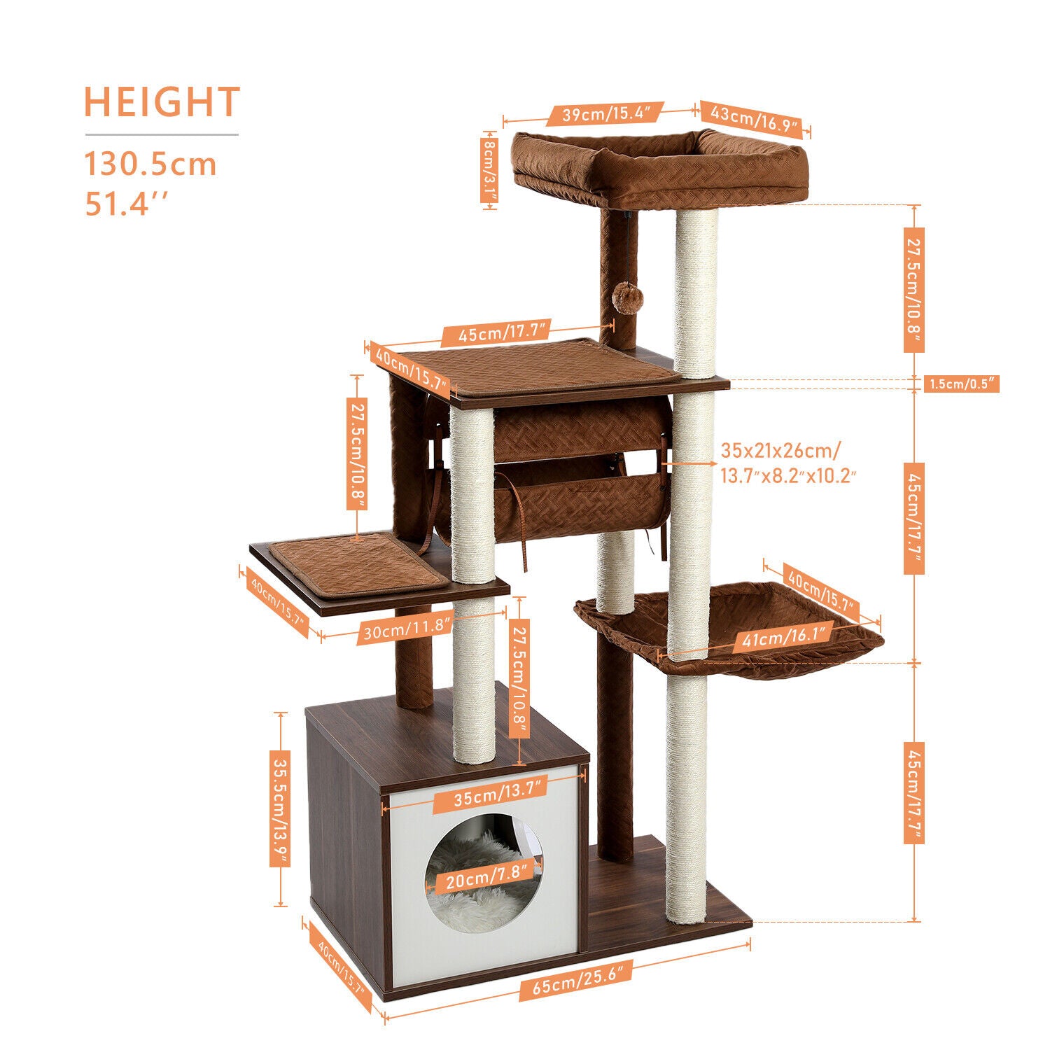 PAWZ Road Cat Tree Tower Condo Scratching Post Scratcher House for Large Cats