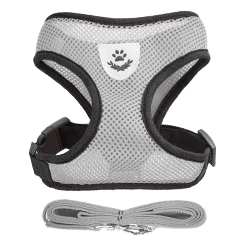 Cat Harness Leash Set for Small Dogs Adjustable Puppy Cat Harness Vest French Bulldog Chihuahua Pug Outdoor Walking Lead Leash