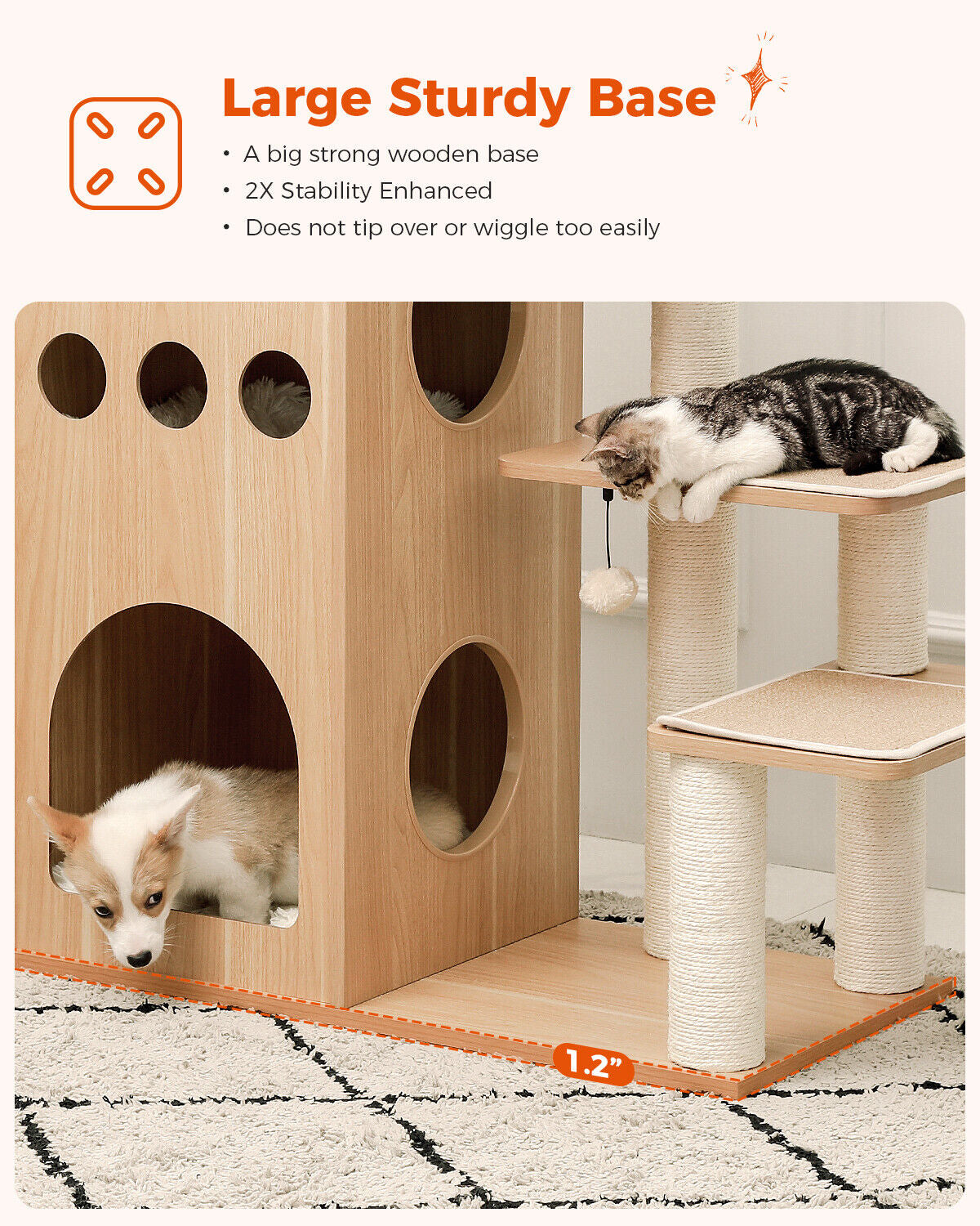 PAWZ Road Cat Tree Tower Condo Scratching Post Scratcher House for Large Cats