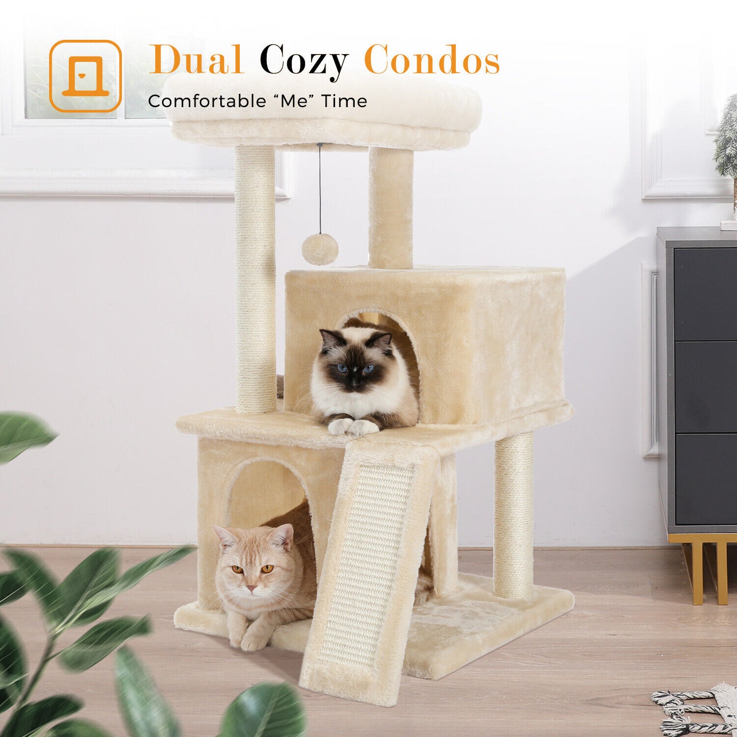 PAWZ Road Cat Tree Tower Condo Scratching Post Scratcher House for Large Cats