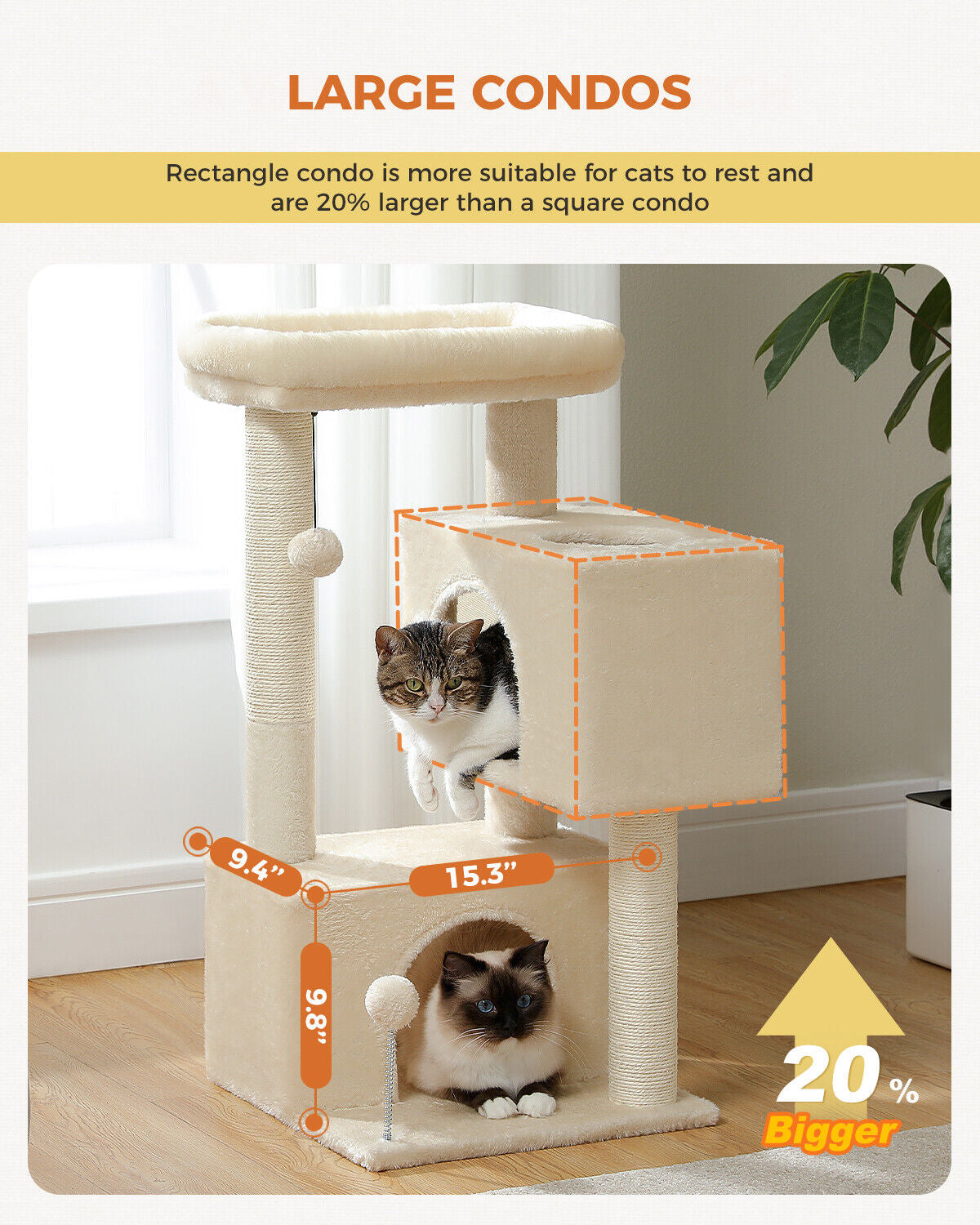 PAWZ Road Cat Tree Tower Condo Scratching Post Scratcher House for Large Cats