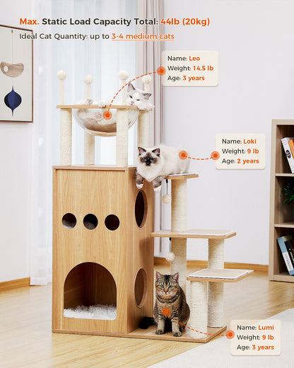 PAWZ Road Cat Tree Tower Condo Scratching Post Scratcher House for Large Cats
