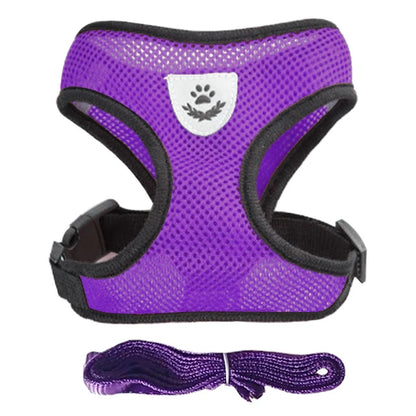Cat Harness Leash Set for Small Dogs Adjustable Puppy Cat Harness Vest French Bulldog Chihuahua Pug Outdoor Walking Lead Leash