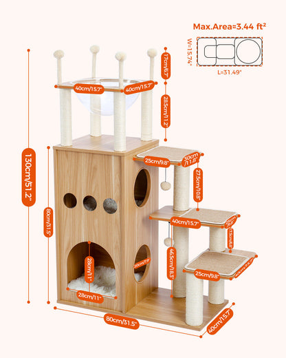 PAWZ Road Cat Tree Tower Condo Scratching Post Scratcher House for Large Cats