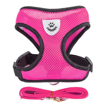 Cat Harness Leash Set for Small Dogs Adjustable Puppy Cat Harness Vest French Bulldog Chihuahua Pug Outdoor Walking Lead Leash