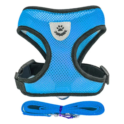 Cat Harness Leash Set for Small Dogs Adjustable Puppy Cat Harness Vest French Bulldog Chihuahua Pug Outdoor Walking Lead Leash