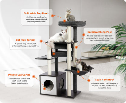 PAWZ Road Cat Tree Tower Condo Scratching Post Scratcher House for Large Cats