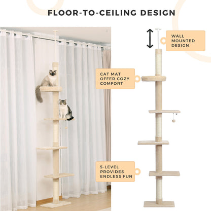 PAWZ Road Cat Tree Tower Condo Scratching Post Scratcher House for Large Cats